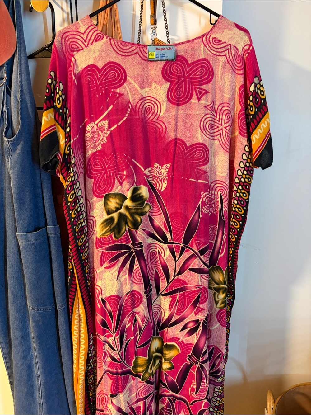 100% viscose Floral Print Pink Tunic Top made in Indonesia